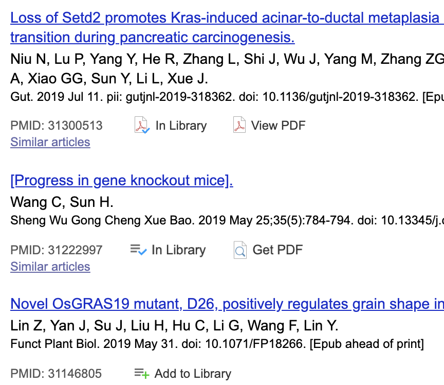 Web Importer widgets on pubmed