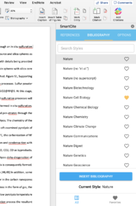 SmartCite Bibliography new UI