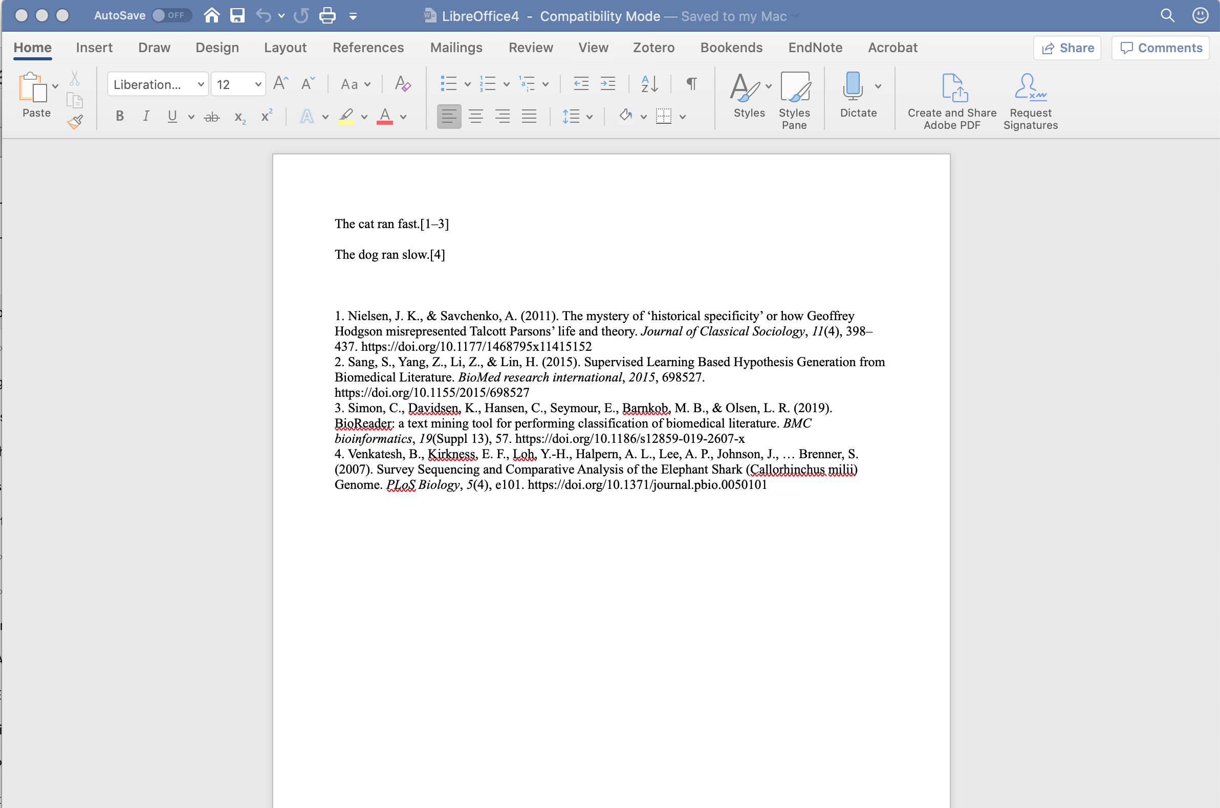 SmartCite in Word Doc