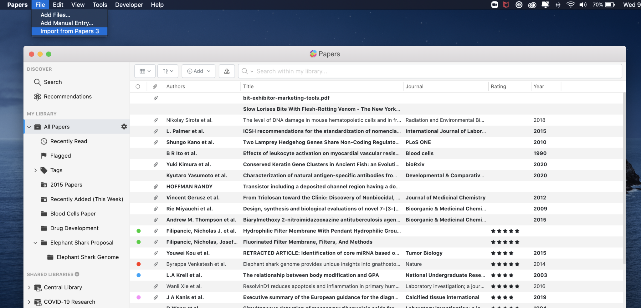 importing readcube papers into papers3 importing readcube papers into papers3