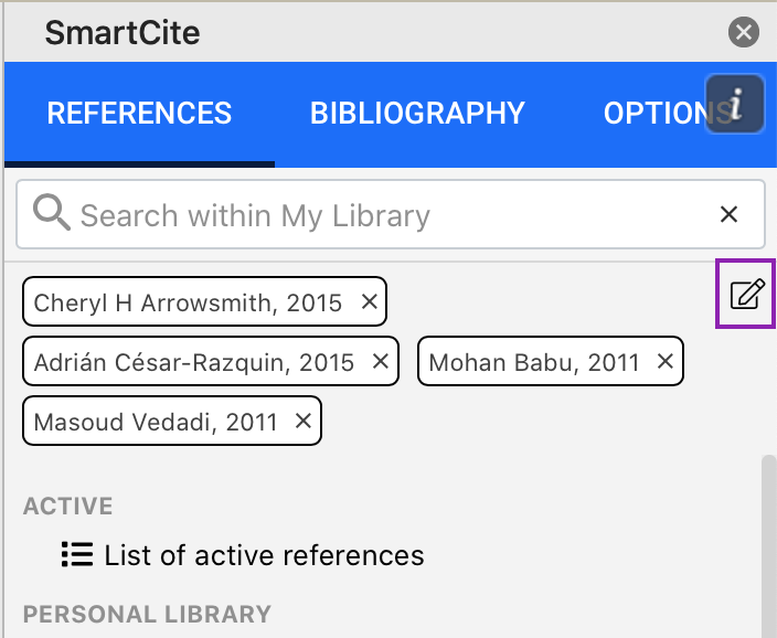 Manual override reference in google docs