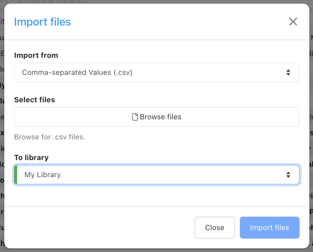 CSV import in ReadCube Papers desktop app