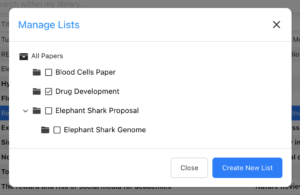 Manage ReadCube Papers Lists image