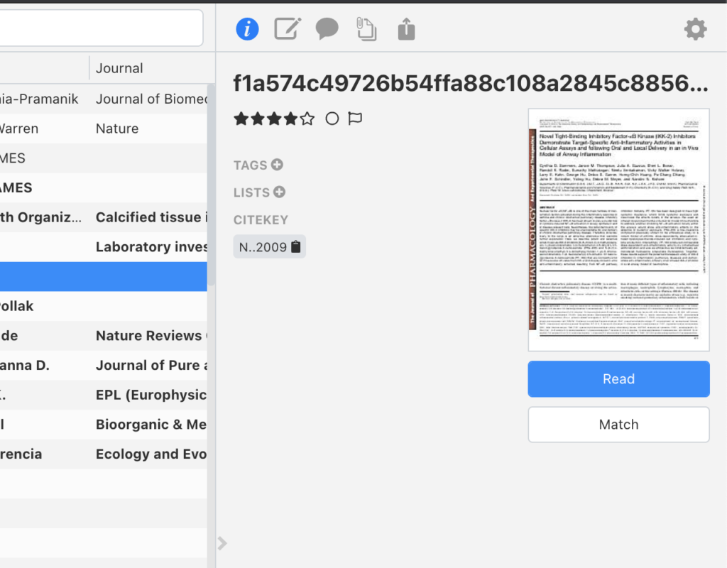 ReadCube Papers Matcher 